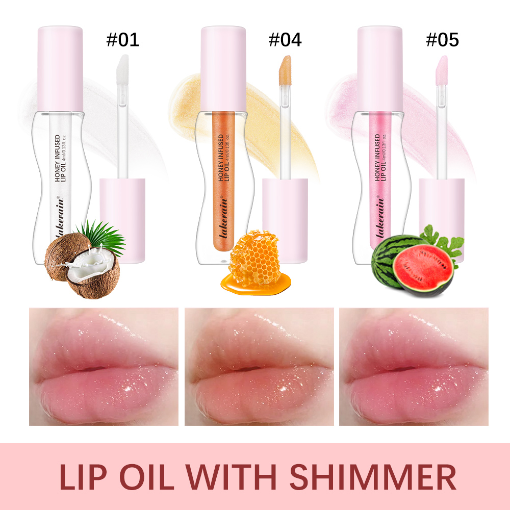 Pha Lê Trái Cây Mật Ong Tinh Chất Môi Dầu Gợi Cảm Đầy Đặn Môi Thạch Dâu Tinted Lip Chất Lỏng Chống Thấm Nước Dưỡng Ẩm Dầu Lipgloss Trang Điểm — image 4