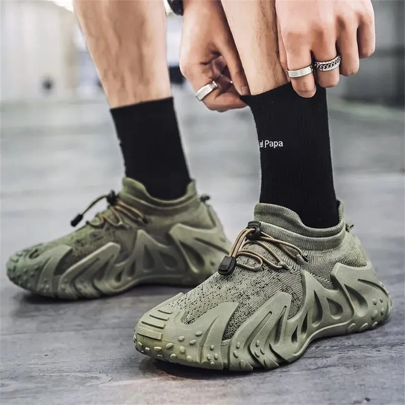 Men's mesh casual sneakers four seasons breathable light soft-sole anti-slip comfort walking shoes outdoor sports running shoes — image 5