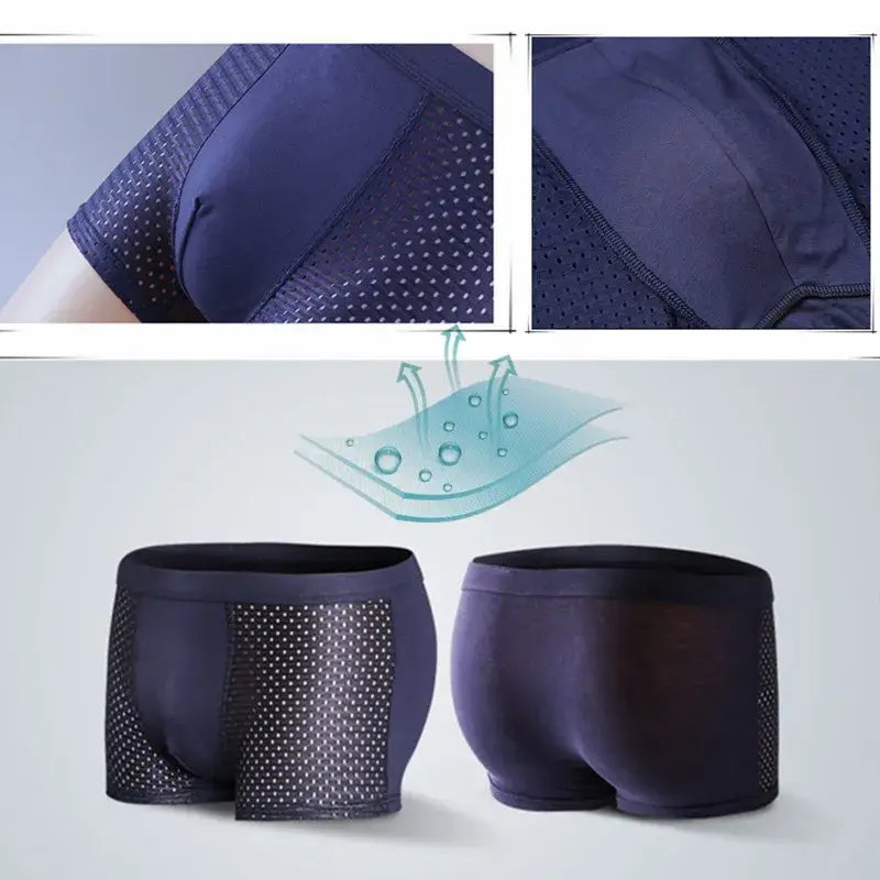 Erkek Külot Erkek Külot Adam Paketi Şort Boksörler İç Kayma Homme Calzoncillos Bambu Delik Büyük Boy