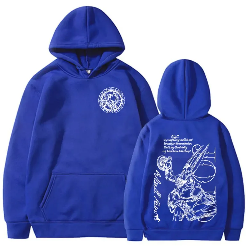 Anime Jojo Bizarre Adventure STEEL BALL RUN D4C Funny Valentine Hoodies Men Women Clothing Fashion Pullover Oversized Sweatshirt — image 9