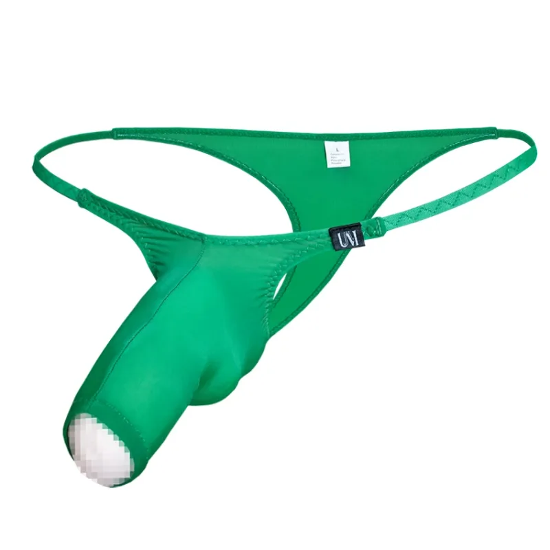 Sissy szexi férfi hosszú ujjú, nyitott ágyéki bikini, puha sztreccs, elválasztott tasak, légáteresztő alvási nappali alsónemű — image 8