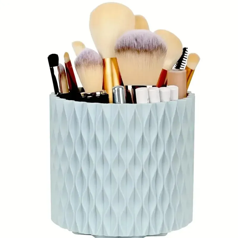 Suporte giratório 360 ° para pincéis de maquiagem, 5 espaços, organizador, mesa multifuncional, armazenamento de cosméticos para banheiro de mesa
