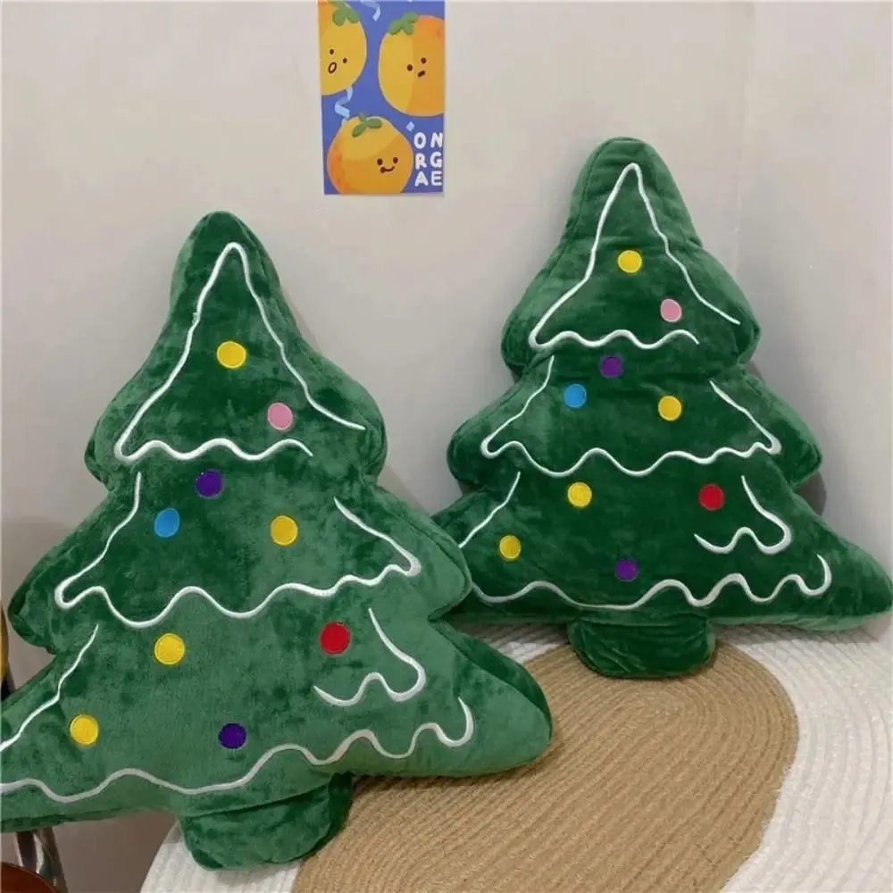 Soft Christmas Tree Sofa Cushion Comfortable Skin-friendly Christmas Day Decorative Pillow 3D Shaped Ornaments — image 2