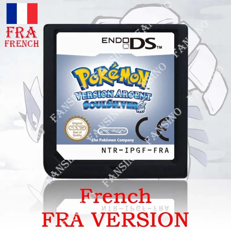(미국 EUR AUS NOE ESP FRA ITA) 포켓몬 HeartGold SoulSilver 버전 고품질 정통 1:1 복제 DS 비디오 게임 카트리지 — image 17