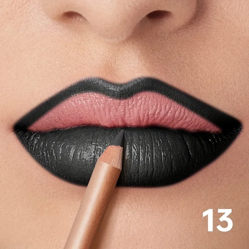Lápis delineador labial fosco nude de longa duração à prova d'água à prova de manchas contorno preciso fórmula cremosa suave — image 14