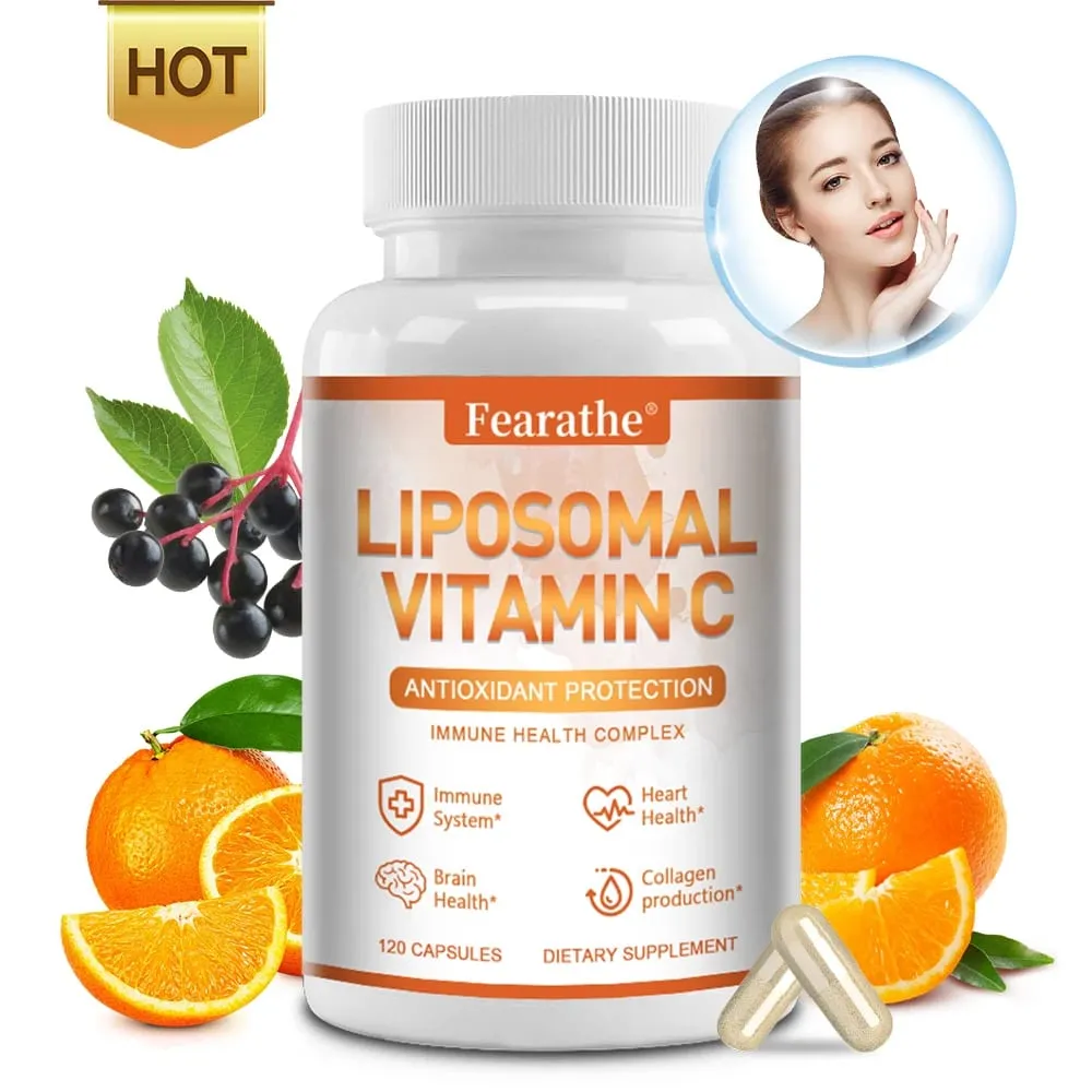 Natural Liposomal Vitamin C - Immune System & Collagen Booster High Absorption Skin Vitamins Vegeterian Vegan Non-GMO — image 1