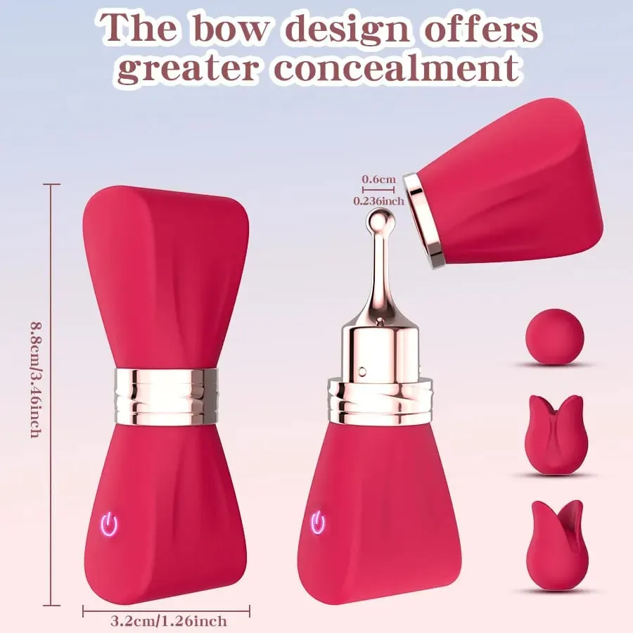 Kvinnors leksaksmassager för vuxna Klitoral G-Spot Nipple Stimulator Högfrekvent Mini Bullet Vibrator 3 silikonmassagehuvuden — image 4