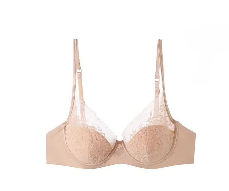 Kanten en satijnen lingerieset in Franse stijl Verzamelde verstelbare bandjes BH en dunne vulling Zachte draad ComfortOndergoed voor moslimmeisjes — image 11
