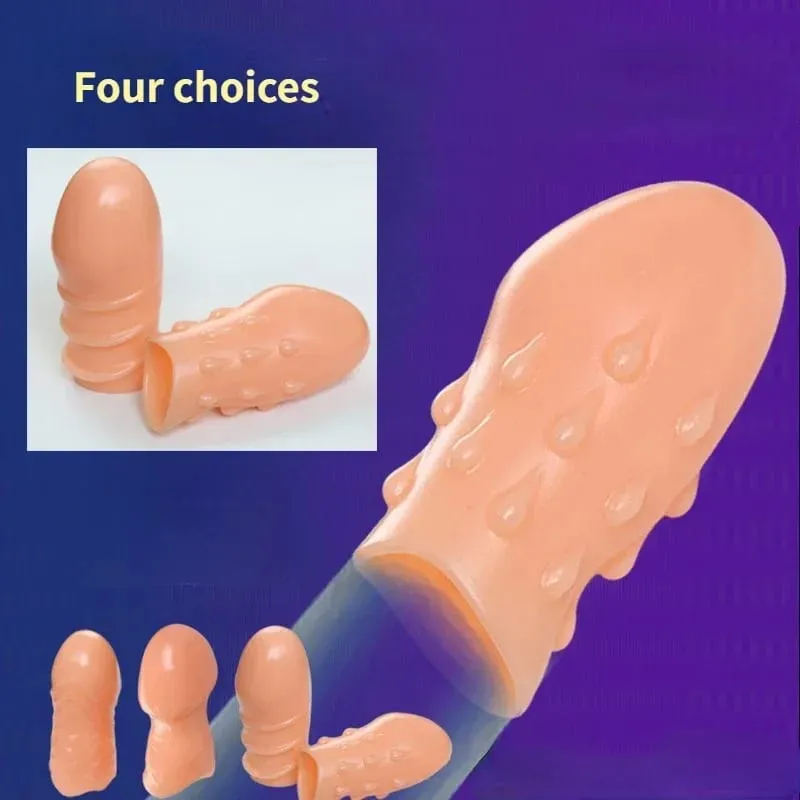 Glans Cover Penis Enlargement Sleeve Foreskin Corretion Cock Ring Penis Extender Delay Ejaculation Sex Toys for Men Adult Toys — image 2