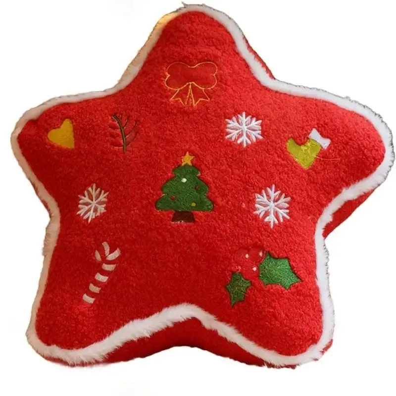 U13F Christmas Plush Pillow Soft Holiday Cushion for Warm Kids Room Seasonal Decors — image 3
