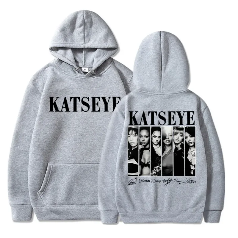 限定 Kpop Katseye プリントパーカーヴィンテージトレンディ男性女性 Y2k パーカートレーナーフリース特大トラックスーツストリートファンギフト — image 9