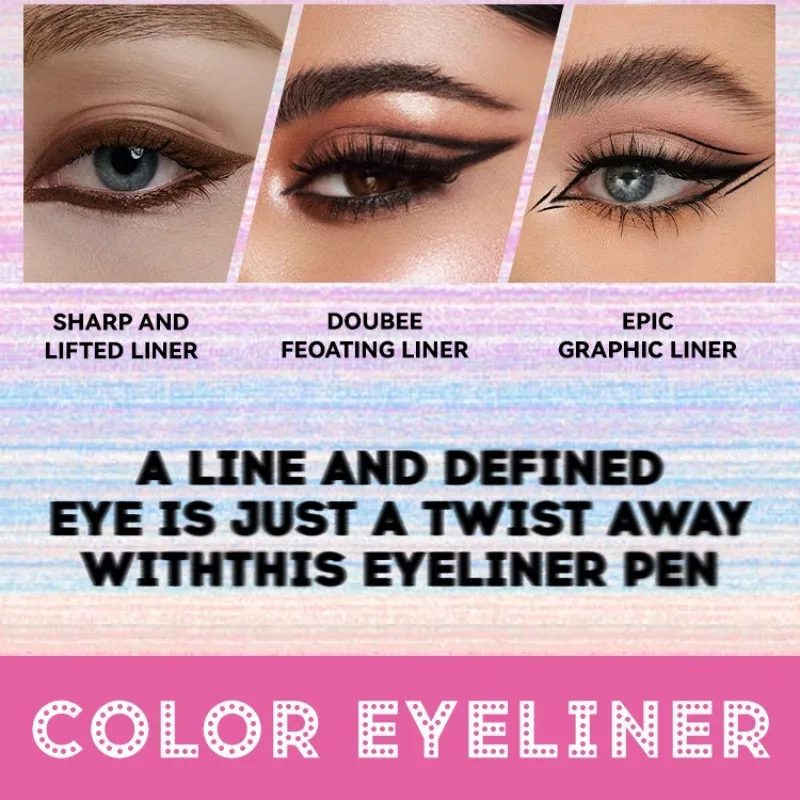 Waterproof Black White Eyeliner Pencils Long-Lasting Smudge-Proof for Bold Eye Makeup Easy Glide Formula Eye Liner Cosmetics