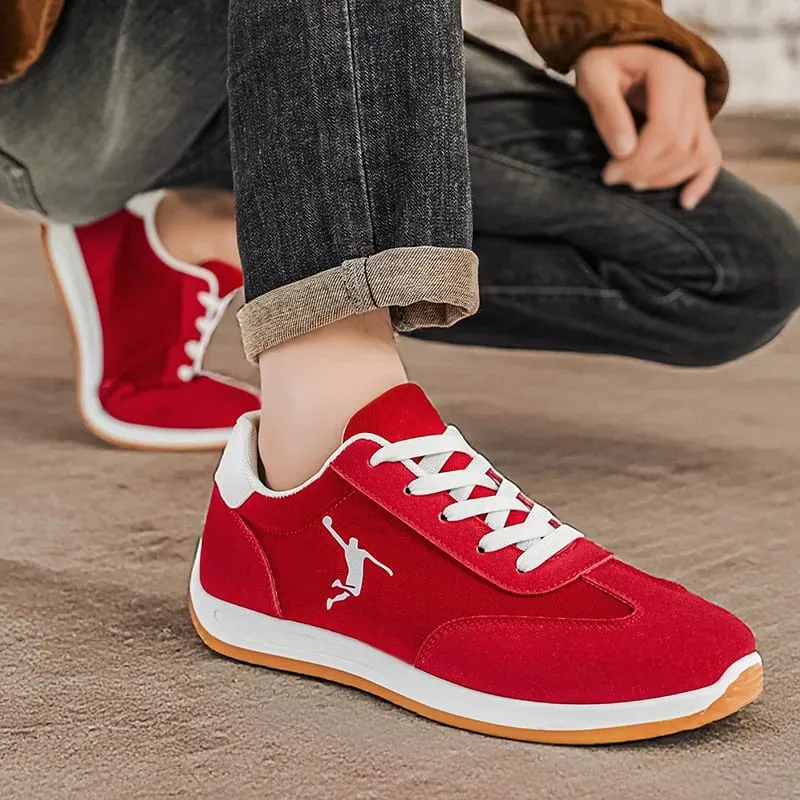 Chaussures pour hommes Printemps et automne Chaussures à la mode Nouveaux modèles transfrontaliers Blanc Noir Rouge Chaussures de sport à semelles souples respirantes Chaussures basses polyvalentes pour hommes — image 5