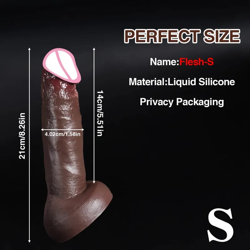 Levné Soft Skin Feel Realistic Husté dildo Gay masturbátory Silikon Dick Velká přísavka Penis Anální kolík Sexuální hračka pro muže Ženy — image 8