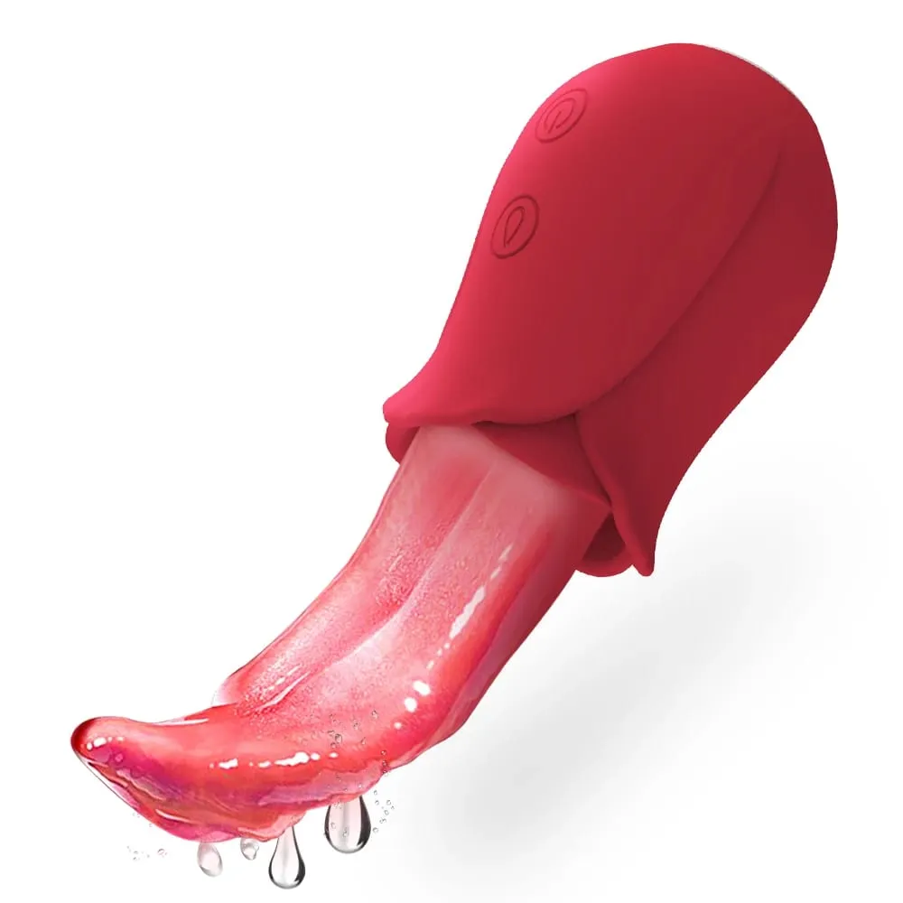 Realistic Licking Tongue Rose Vibrator for Women Nipples Clitoral Stimulation Vibrators Sex Toys for Adult Female Couples 18+ — image 1