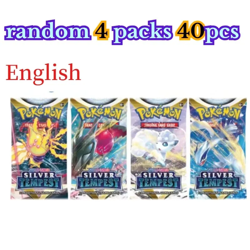 zábava 40 kusů Pokemon Card Pack 4 sady Sun Moon Violet 151 Angličtina Sběratelské karty Sběratelské hračky Halloween Dárek Fantasy Sci-Fi — image 13
