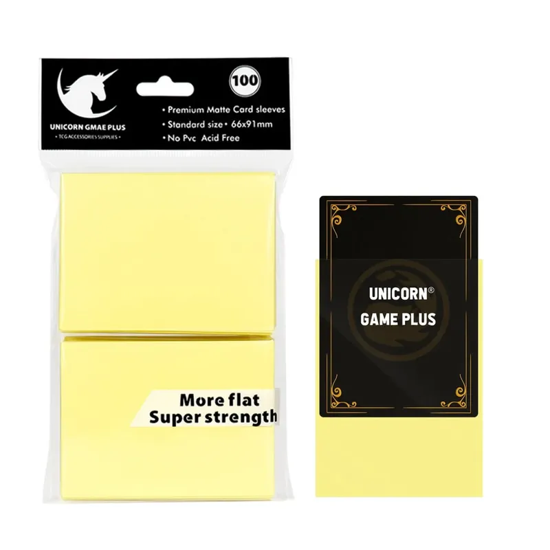 100pcs 2.5 "x3.5" 프리미엄 트레이딩 카드 슬리브 66x91mm MTG Magic Gathering Lorcana 게임 카드 용 표준 크기 보드 게임 카드