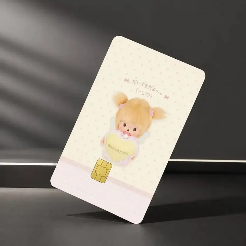Cute M-MonchhichiS Sticker Film Tape Skin for Credit Card Debit Card Waterproof Stickers — image 5
