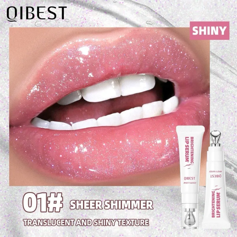 4 Colors Mirror Pearl Fine Shimmering Hydrating Pipe Lip Gloss Moisturizing Crystal Gloss Lip Glaze Layering Lip Makeup