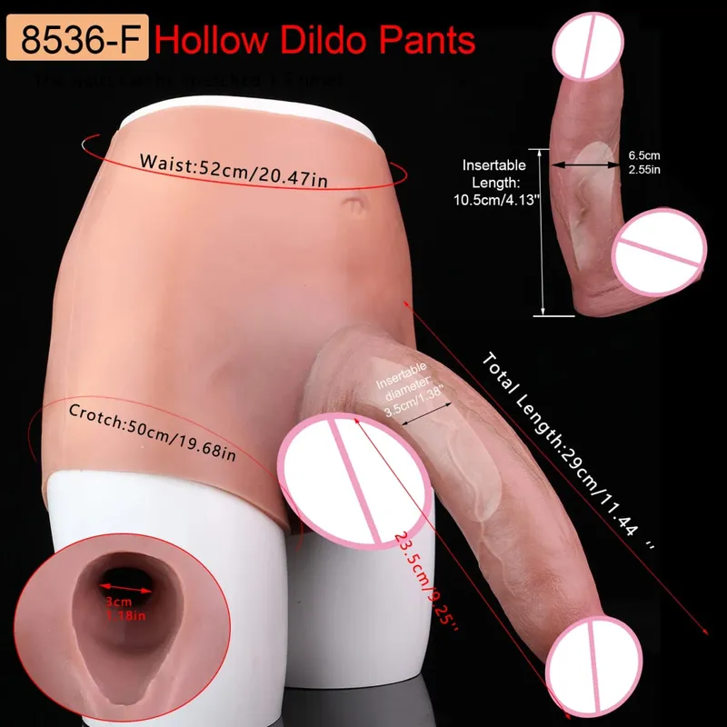 Big Knot Hollow Dildo Pants Adult Men Strap-On Penis Sleeve насадка на член Underwear For Couples Sex Pleasure Erotic Goods