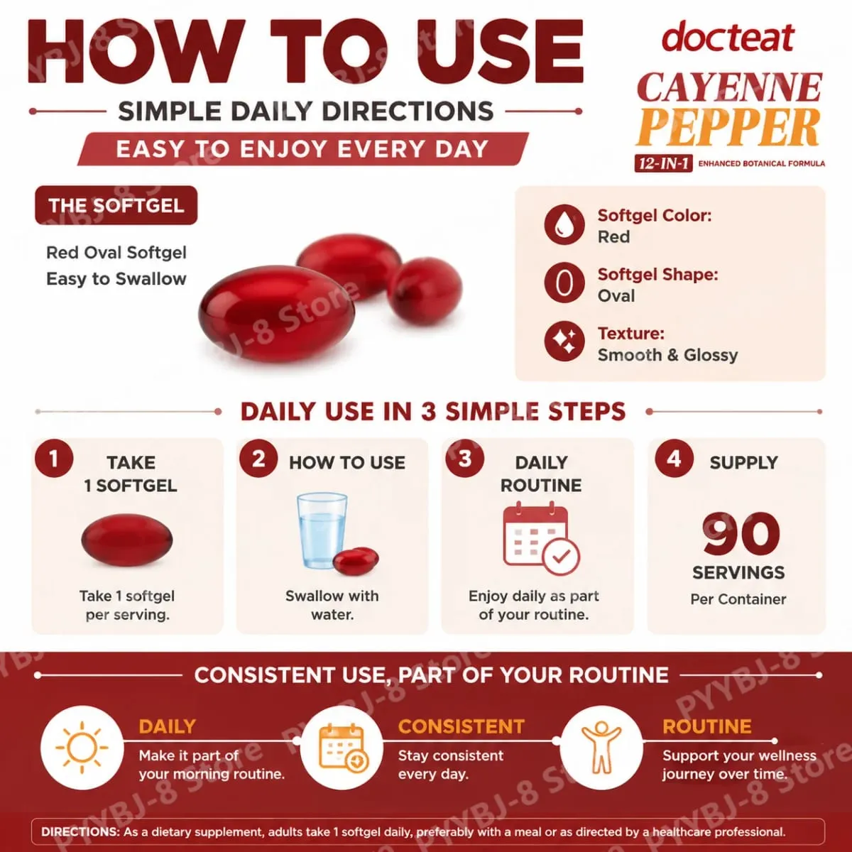 Cayenne Pepper Softgels with Chili Pepper Seed Oil Berberine and Vitamin E Support Normal Digestive Etabolism & Immune Health — image 7