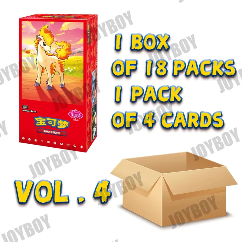 재고 있음 100% 오리지널 포켓몬 PTCG 카드 보석 팩 Vol 5 중국어 간체 Tcg Vol. 5 카드 게임 보석 팩 4 컬렉션 선물 상자