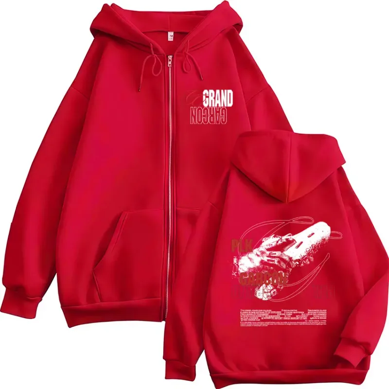 Rapper PLK Grand Garçon 2026 Album Tour Zipper Hoodies Men Women Clothing Fashion Zip Up Fleece Hooded Sweatshirts Jacket Coats — image 9
