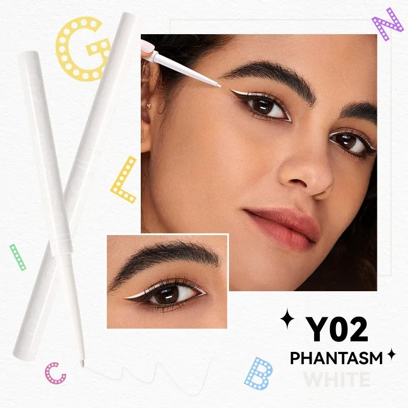 Waterproof Black White Eyeliner Pencils Long-Lasting Smudge-Proof for Bold Eye Makeup Easy Glide Formula Eye Liner Cosmetics