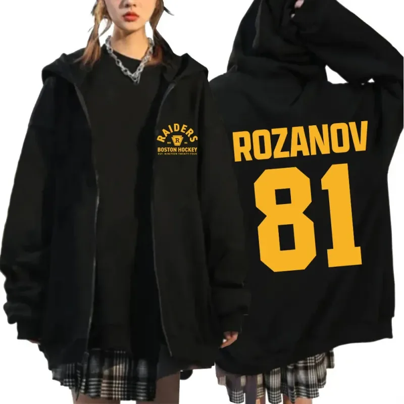 Heated Rivalry Ilya Rozanov 81 Boston Raiders Merch Zipper Hoodies Men's Women Clothing Fashion Zip Up Sweatshirts Jackets Coats — image 17