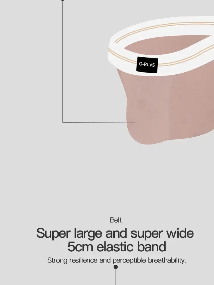Briefs Male Seamless Hip Design Mens Underwaer Super Large Wide 5cm Elastic Band Independent Codpiece Boy Short Pants 3256807000572618 — image 7