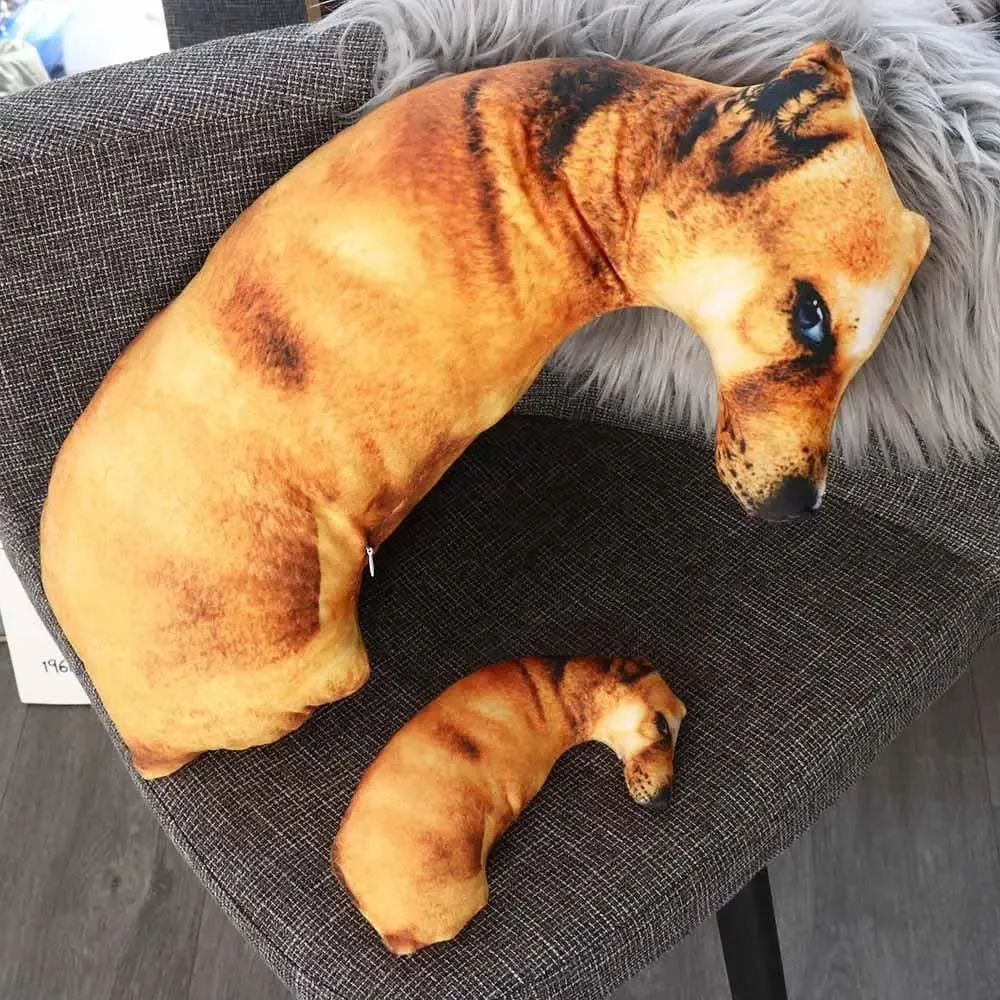 Cute 3D Lifelike Animal Throw Pillow Soft Creative Dog Pillow Cushion Home — image 6