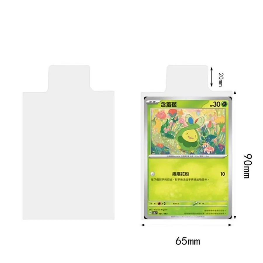 65*90mm 100db domború játékok kártyahüvelyek Pokemon kártyákhoz Átlátszó játékvédő kereskedő mappa toktartó gyerekjáték ajándék — image 6