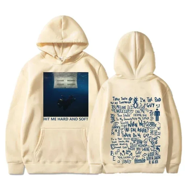 Hit Me Hard и Soft Tour толстовка с капюшоном Billie пуловер для мужчин певица графический принт осень-зима флисовые кофты для фанатов — image 13