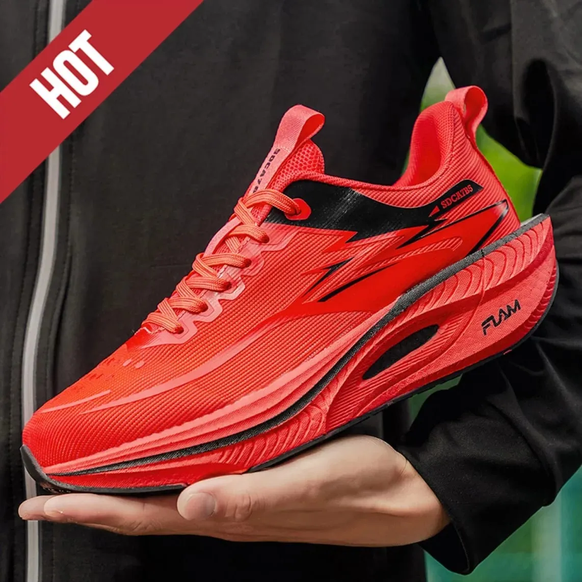Men Women Carbon Plate Air Cushion Marathon Running Shoes Breathable Lightweight Outdoor Racing Training Sports Sneakers Walking — image 4