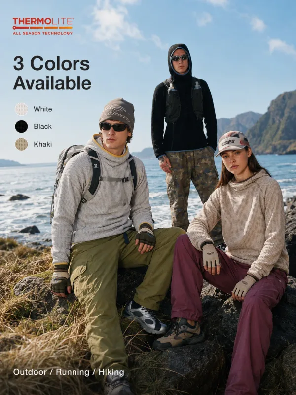 THERMOLITE® Men's Lightweight Air Fleece Hoodie Contrast Stitch Thermal Pullover Sweatshirt Quick Dry Outdoor Athletic Tech Top — image 23