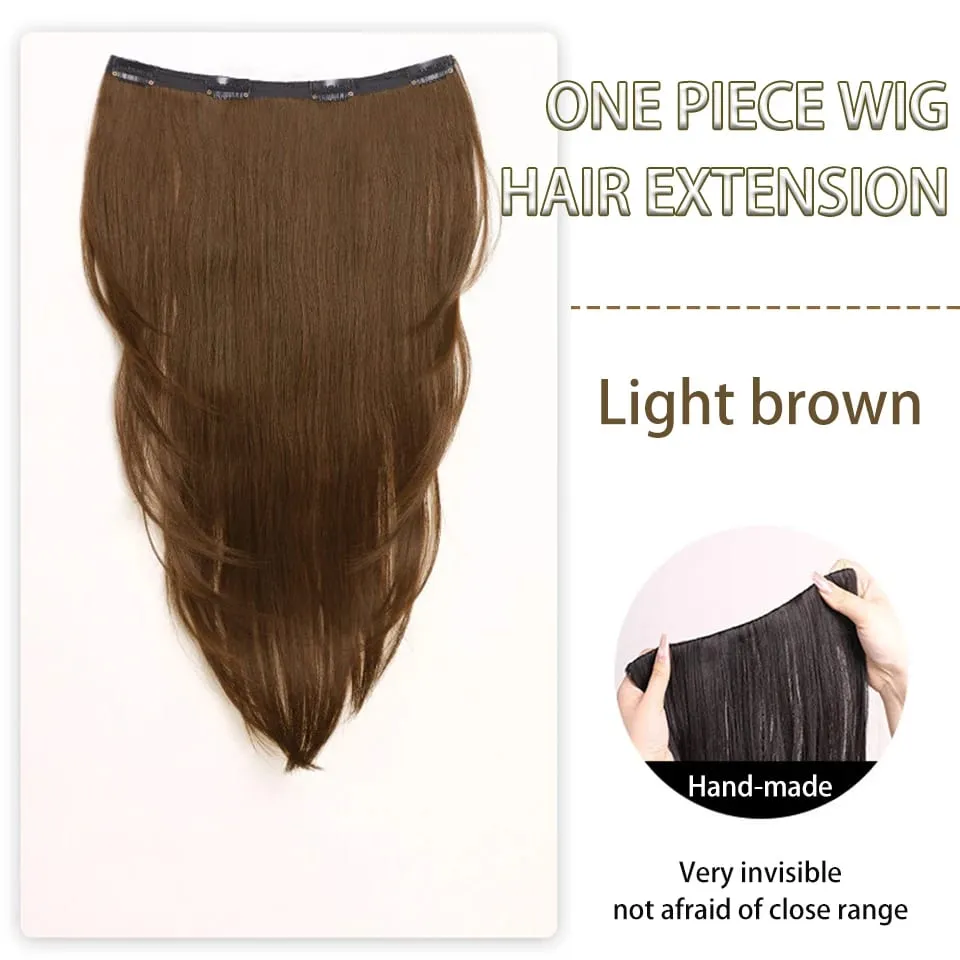 Synthetic High-layer Inward Curl Wig Extensions One-Piece Ultra-thin Invisible Hair Extension For Girl Party Halloween Christmas