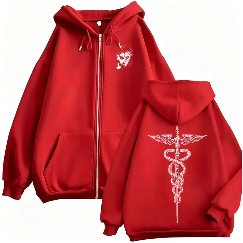 El Matador Ilia Topuria Tattoo Zipper Hoodies Men's Violence Aesthetics Sweatshirt Jacket Coats Fleece Long Sleeve Zip Up Hoodie — image 5