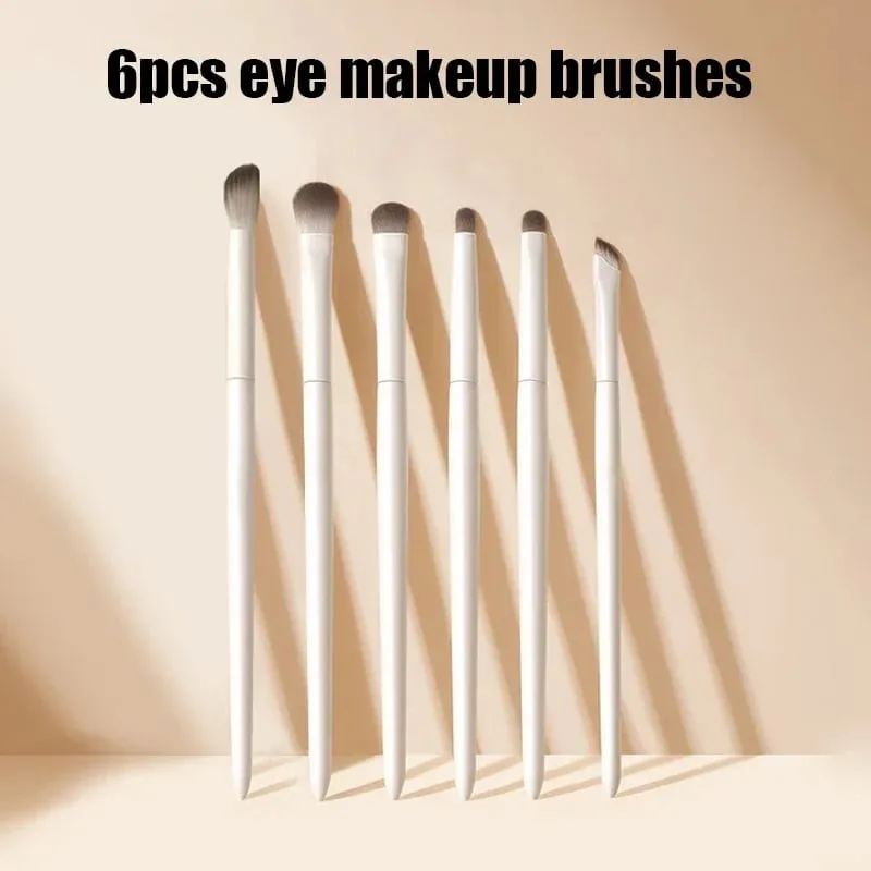 5/6/8/10 st Naturliga ögonmakeupborstar Set Detail Eyeshadow Borste Makeup Borste Vit Ultra Mjuk ögonskugga Eyeliner Makeup Tool — image 10