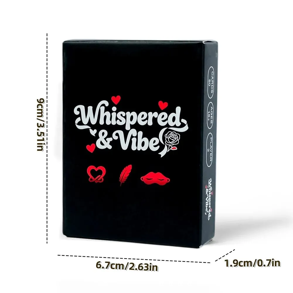 لعبة بطاقات العلاقة الحميمة للزوجين "Whispered & Vibe" — 50 تحديًا جذابًا ونصائح رومانسية، هدية الذكرى السنوية المثالية للأزواج — image 6