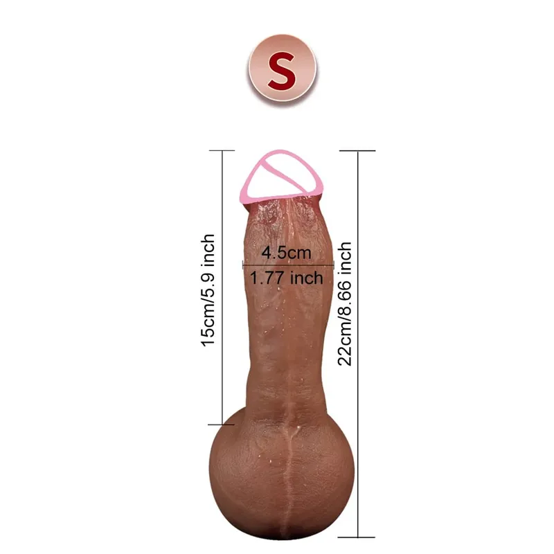 Consolador grueso realista para hombres y mujeres, pene de silicona, pene grande, tapón Anal, juguete sexual para hombres y mujeres Gay, 3 tamaños, sensación de piel suave, realista y grueso