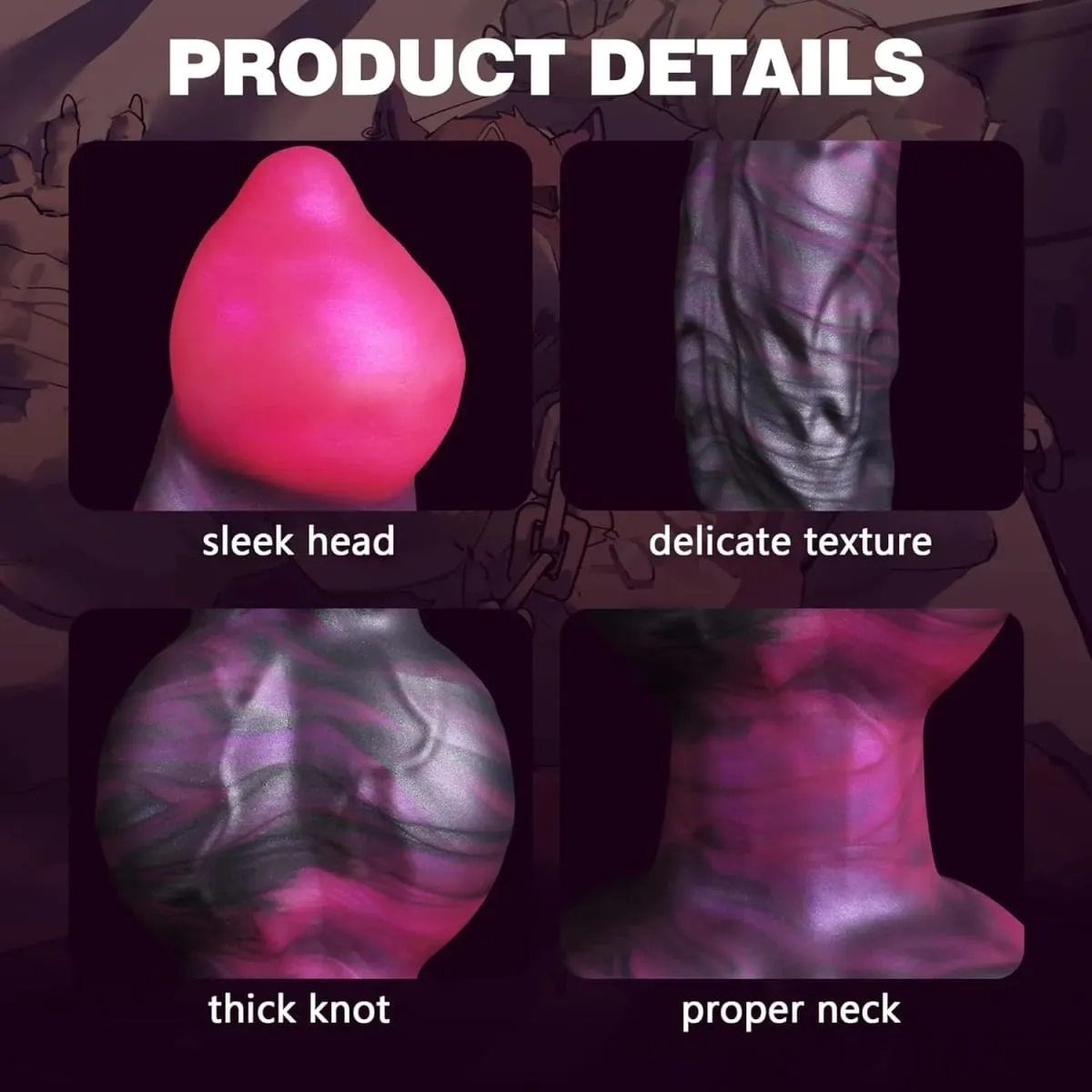9 "Wolf Penis Anale Plug Seksspeeltje Vrouwen Beginner Hond Knoop Dildo Realistisch Siliconen Dier Met Sterke Zuignap Fantasie monster