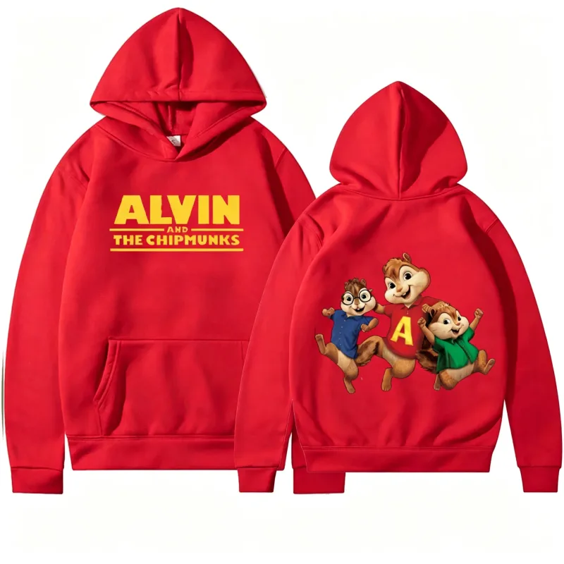 Alvin and The Chipmunks 2026 Fashion Unisex Casual Sportswear Men's Hoody Alvin Chipmunk Halloween Costume Women's Pullover Tops — image 4