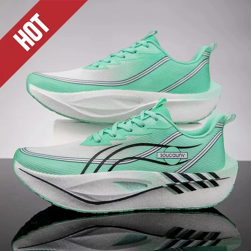 Men Women Carbon Plate Marathon Running Shoes Breathable Lightweight Non-Slip Racing Training Sports Sneakers Walking Outdoor — image 8