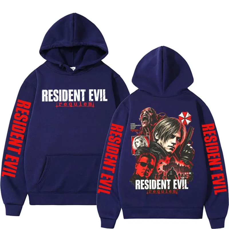 Leon Kennedy Resident Evil Requiem Merch Sweatshirts Men Women Casual High Quality Fleece Hoodie Harajuku Classic Gothic Hoodies — image 4
