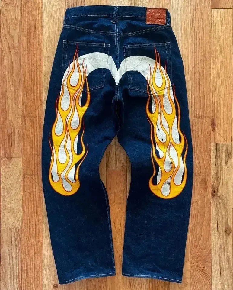 Black Men Straight Leg Jeans Yellow Stitching Loose Slim Fit Trousers 3D Dice Print Artistic Design Unique Trending 2025 New — image 17