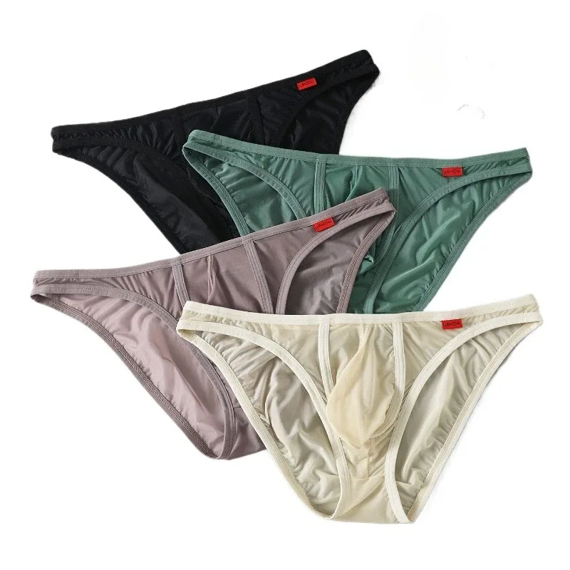 Men's Briefs Ultra-Thin Mesh Transparent Underwear Breathable Quick-Drying Low-Rise Sexy U Shaped Pouch Panties Tanga Slip — image 9