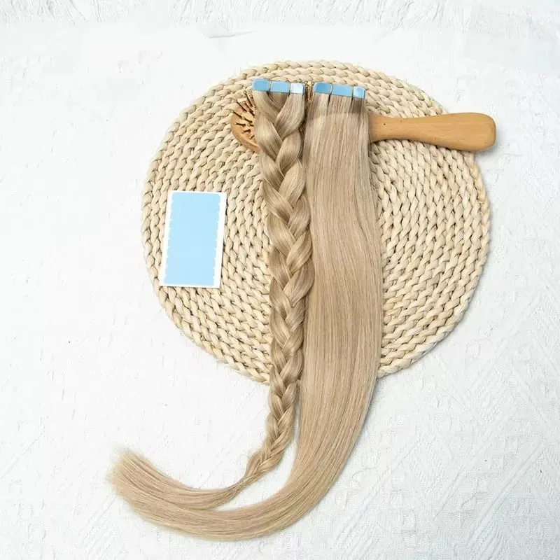 Tape in Hair Extensions Human Hair 12-20 Inch 30g 20pcs Skin Weft Seamless Tape in Real Remy Straight Hair for Women Daily Use