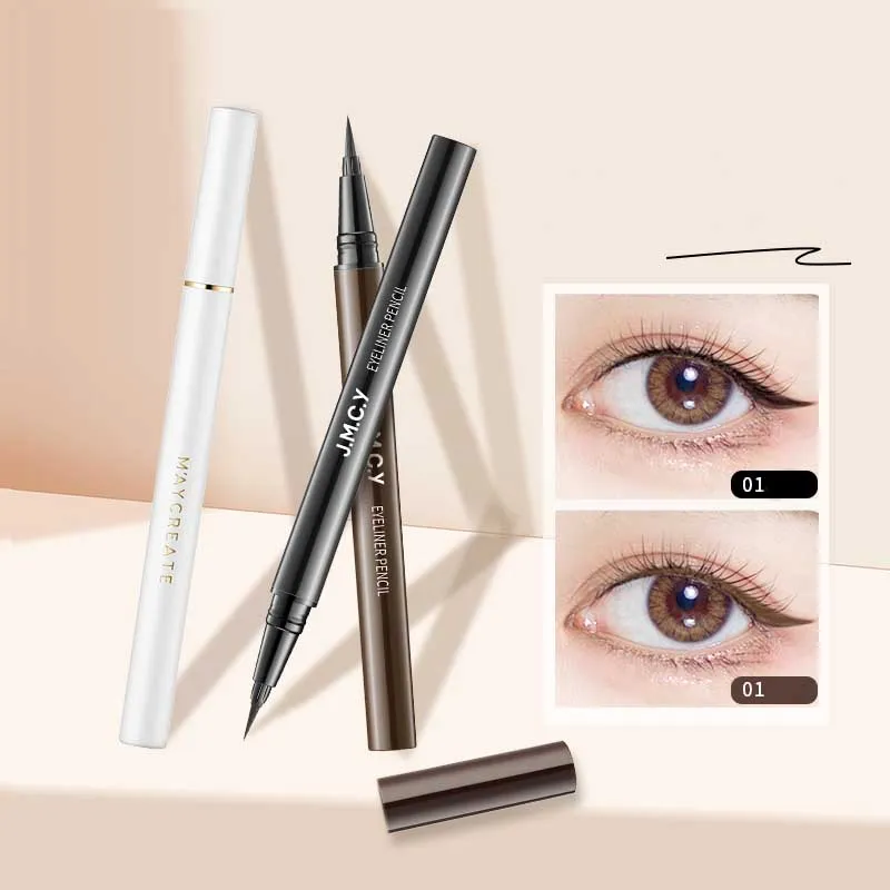 1 Pcs Black Color Eye Make-up Liquid Eyeliner Lasting Waterproof Non Fading Beauty Makeup Tools Quick Dry Non Halo Dye Eyeliner