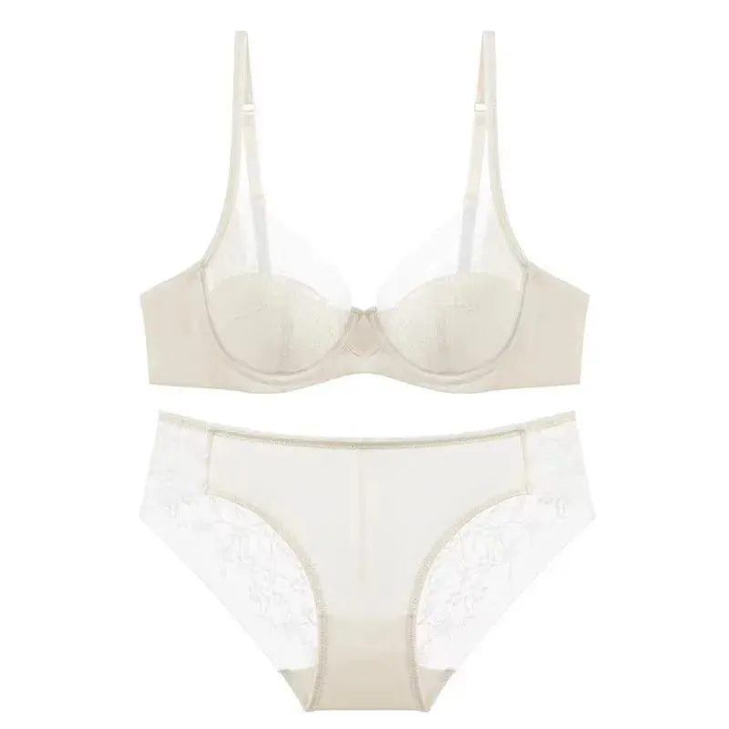 Bridal Festive Red Lace Intimates Kit Soft Underwire Thin Cup Push‑Up Support Lingerie Set For Small Bust 32‑38 Women Underwear — image 8
