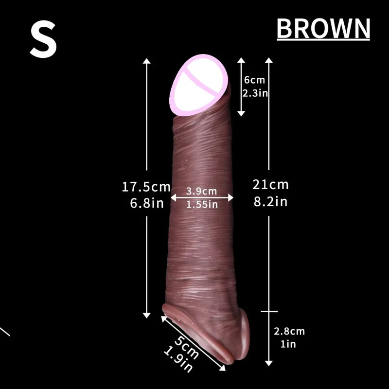 Návlek na erekci Trénink penisu Sexy dospělý muž Silikonový návlek na penis prodlužovač penisu Mužská erotická hračka Dildo Cock